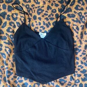 Rue21 Black Fitted Crop Camisole